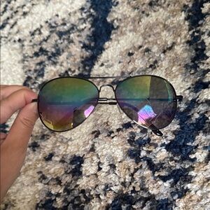 zero UV Iridescent Aviator Sunglasses